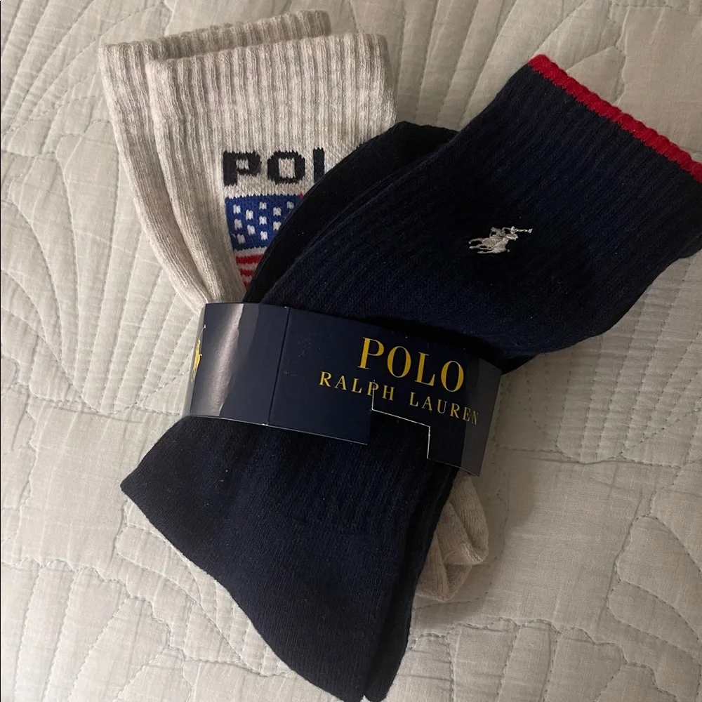 NWT two pairs Ralph Lauren socks size 9-11